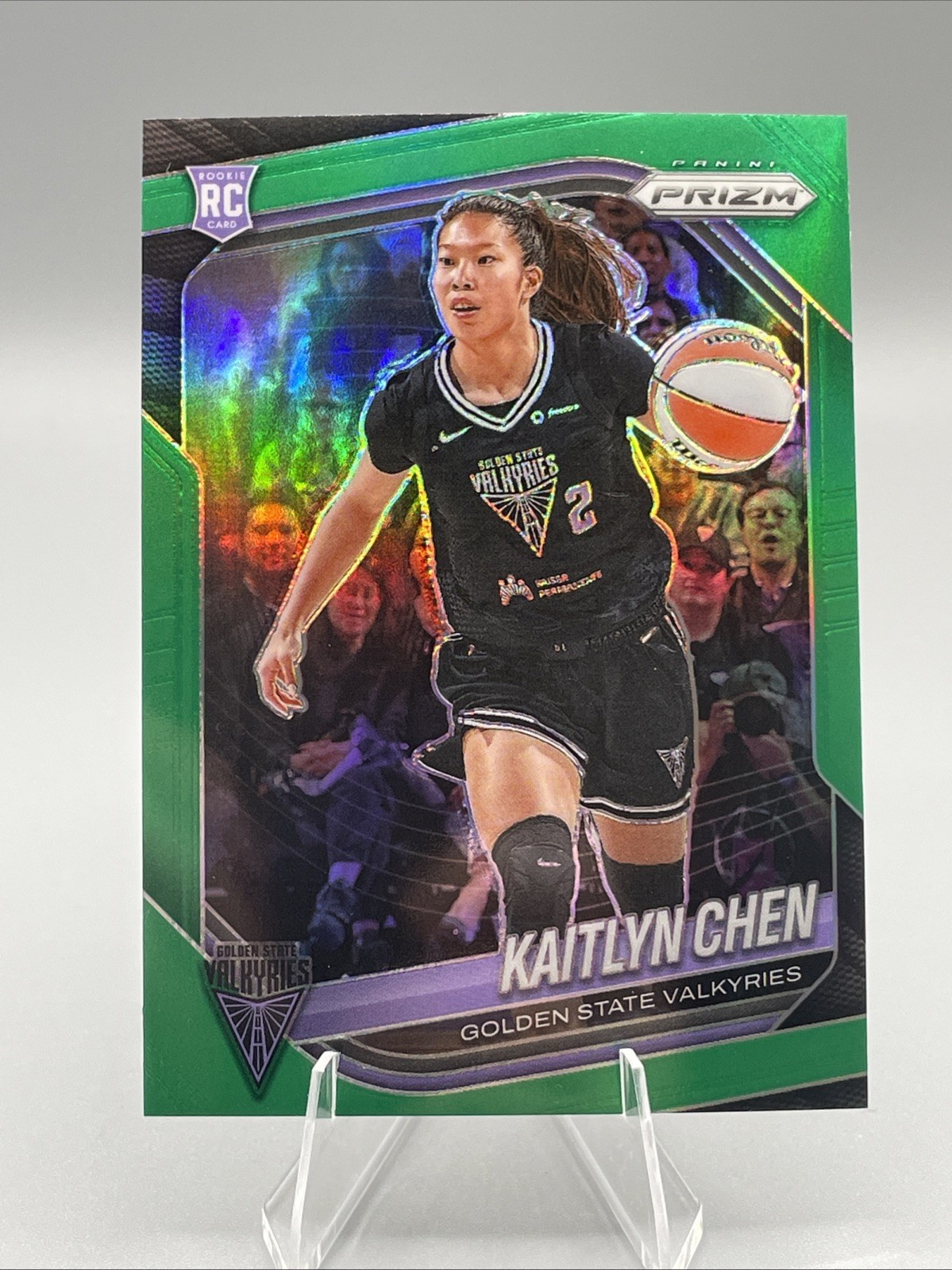 2025 Panini Prizm WNBA - Kaitlyn Chen #100 Green Prizm (RC)