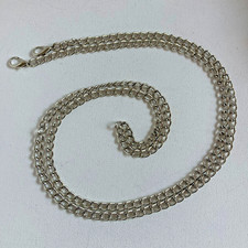 Replacement Purse Strap Silver Tone Curb Link Chain 48"