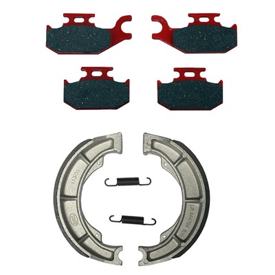 Front Brake Pads & Rear Brake Shoes for Suzuki King Quad 400 fits 2008-2024