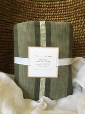 POTTERY BARN Teen Midfield FULL/QUEEN Duvet Cover Dark Green NEW With Tag