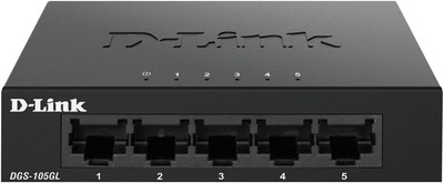 D-Link DGS-105GL 5-Port Unmanaged Gigabit Switch (ohne Lüfter, Low Profile
