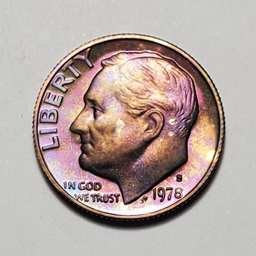 S 1978 tono Roosevelt prueba de monedas de diez centavos sin circular #C9860 - Imagen 1 de 2