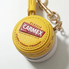 ANYA HINDMARCH  Coin Case "Carmex" Coin Purse Women Key Holder Bag Charm Yellow