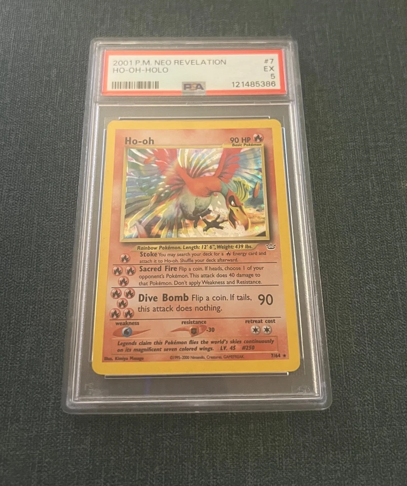PSA 6 (EX) - Ho-oh #7 Holo - 2001 Pokemon TCG Neo Revelation - Image 3 of 3