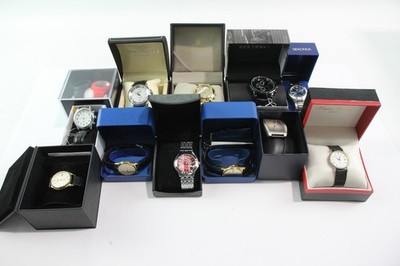 12 x Mens Assorted Boxed Watches Rotary Wing Master Etc Quartz - UNTESTED
