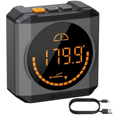 Digital Angle Finder LED Rechargeable Level Box Protractor Bevel Gauge Inclinome
