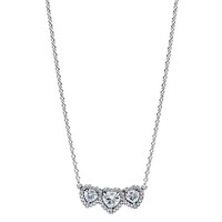 Pandora Schmuck Damenhalskette Silber Halo Herz Trilogie 394412C01-45