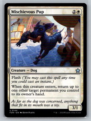 Mischievous Pup - #144 - Foundations Uncommon - Near Mint or Better