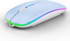 Wireless Bluetooth Mouse Rechargeable Laptop Mice with LED Lights Silent Slim Us