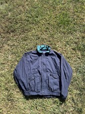 Vintage Pendleton Navy Bombers Hooded Jacket Mens Large USA Made