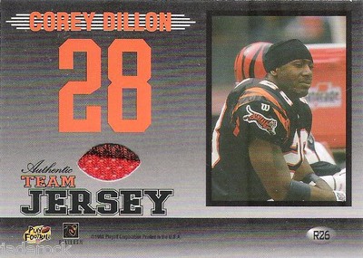 Corey Dillon 1998 Playoff Momentum Retail Team Threads Home 2 Color Jersey #R26