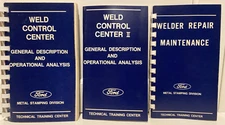 3 FORD Weld Control Center & Maintenance Training Booklets Metal Stamping Div
