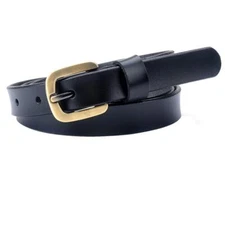 Genuine Leather Casual Belt 2 Sizes Choice Narrow Womens Belts for Dresses Gr...