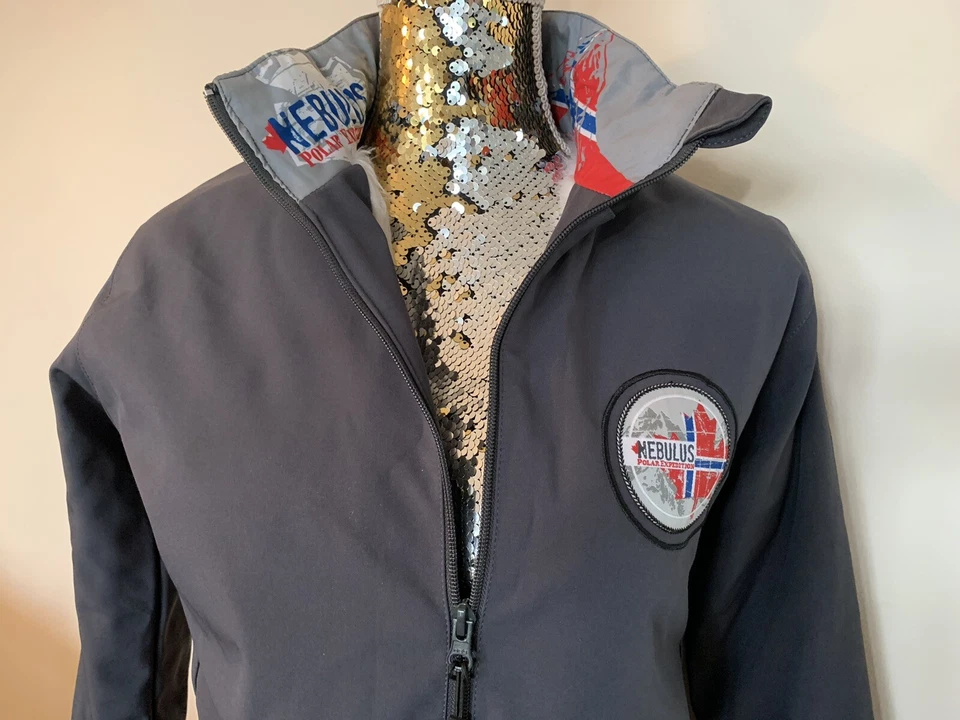 Nebulus Jacke M 38 antrazith Plüsch Futter Ski Sport Wander Jacke Soft Shell - Bild 3 von 4