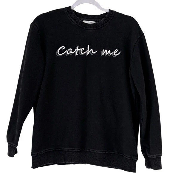 GIVENCHY PARIS Atrápame Si Puedes Ala de Ángel Sudadera Cuello Redondo en Negro M/L Foto 2 de 4