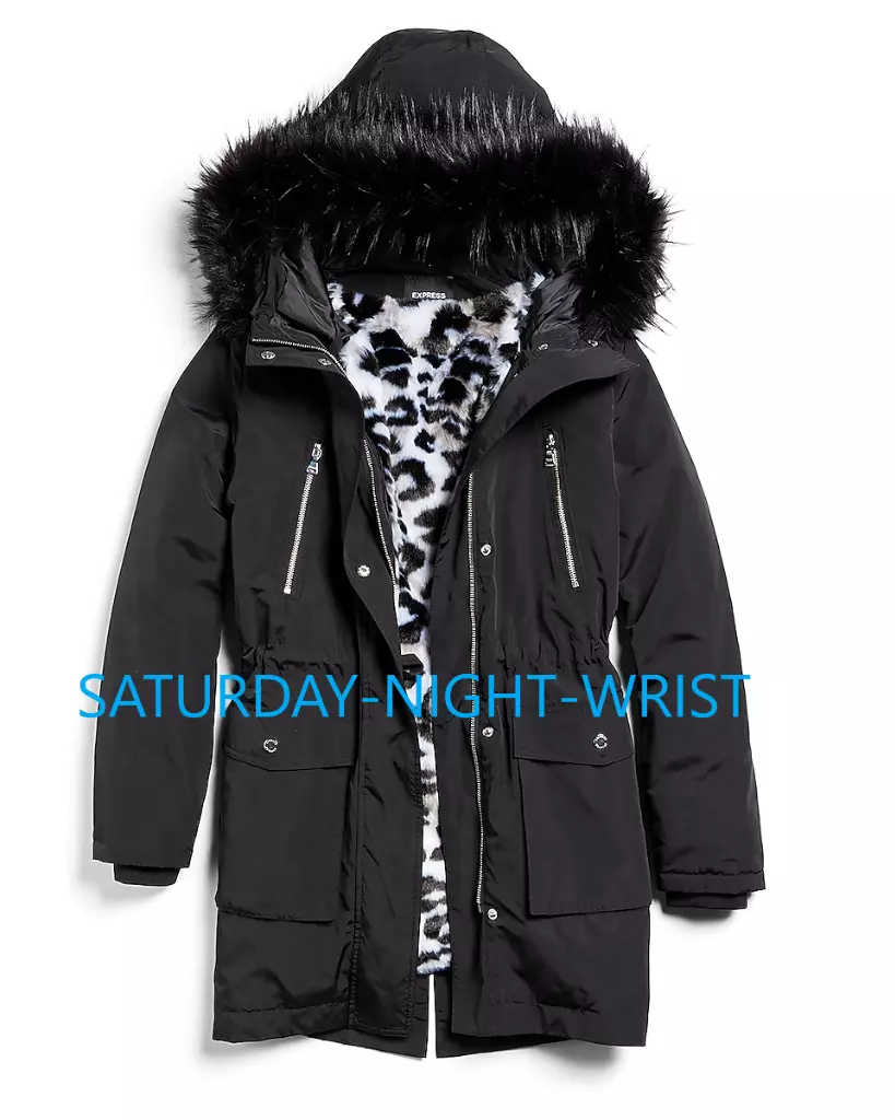Detachable vest faux leopard fur best sale anorak