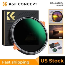 K&F Concept ND4-ND64 &CPL Filter Variable ND Filter & Circular Polarizing Filter