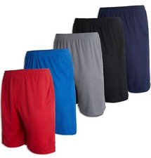 Boys' Athletic Shorts 5-Pack Mesh Basketball Performance Shorts with Pockets