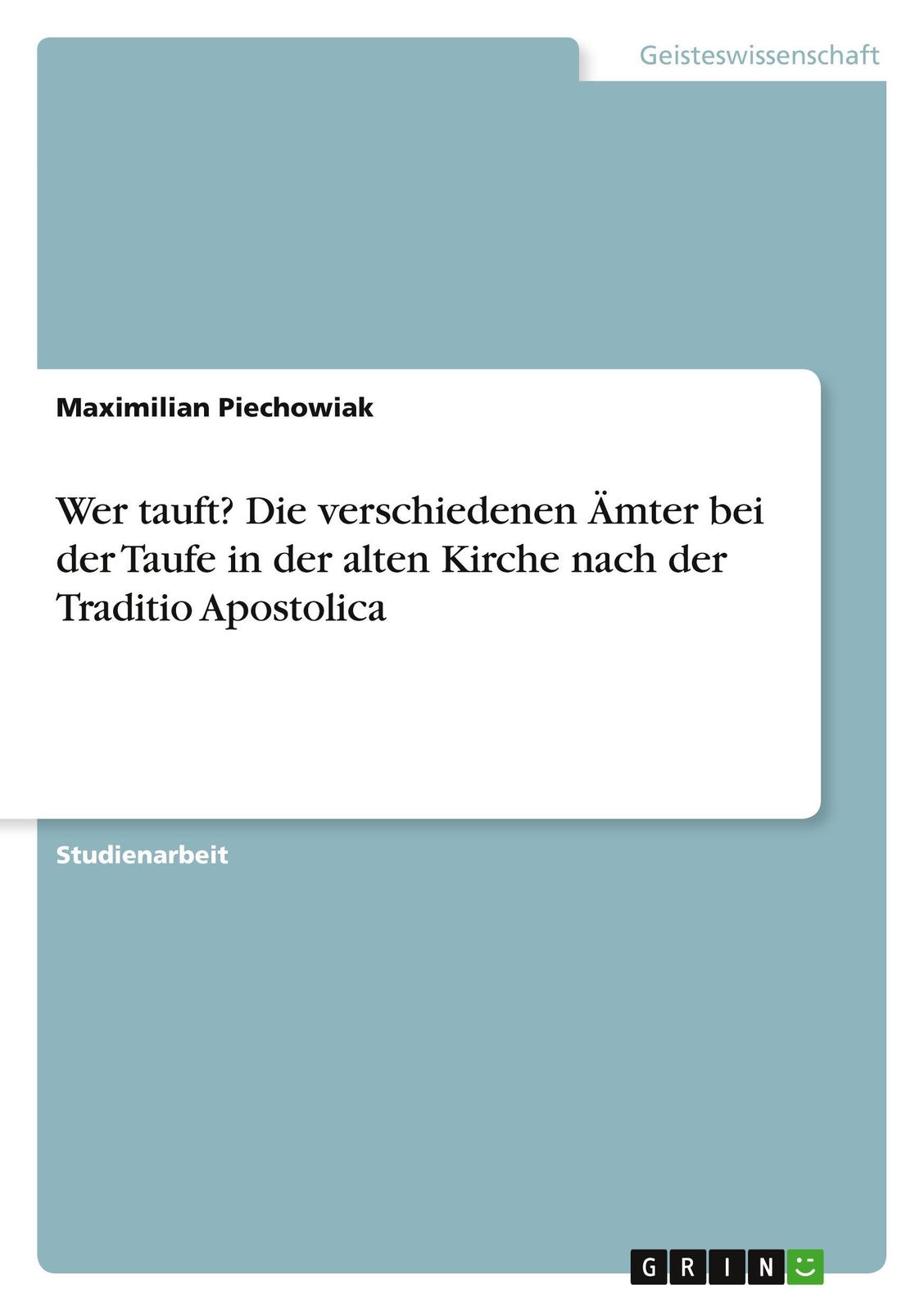 Thumbnail - Wer Tauft? Die Verschiedenen Ämter Bei Der Taufe In Der Alten Kirche