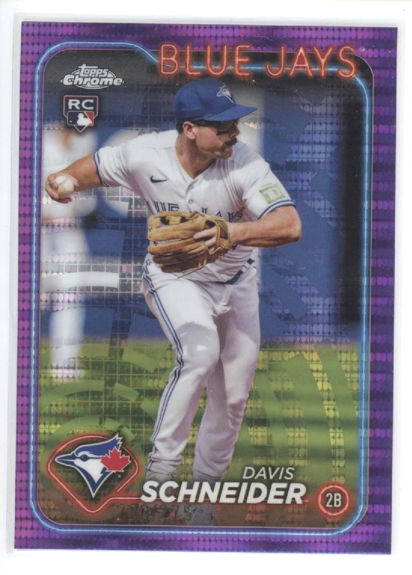 2024 Topps Chrome Davis Schneider Purple Sonar /275 Blue Jays #290