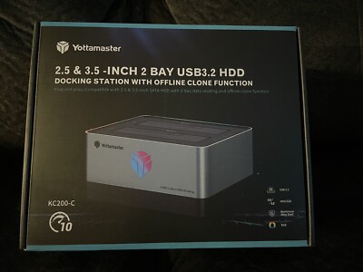 Yottamaster 2.5&3.5 2 Bay USB3.2 HDD Docking Station Offline Clone Function