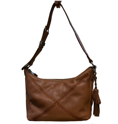 Cute! The Sak Collective Kyetra Leather Hobo Shoulder Bag Purse Tobacco TanBrown