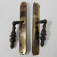 2 Vintage Brass Drawer Pulls - 6"