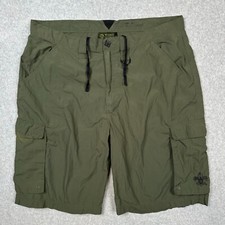 Boy Scouts of America Cargo Shorts Mens L 38x11 Green Nylon Vented Drawstring