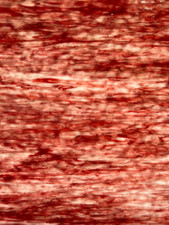 Stained Glass, White Red Flemish, Artisan Gem SHEET