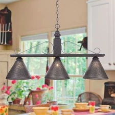 Irvin's Large Wellington Hanging Island Light - Farmhouse Americana Colors