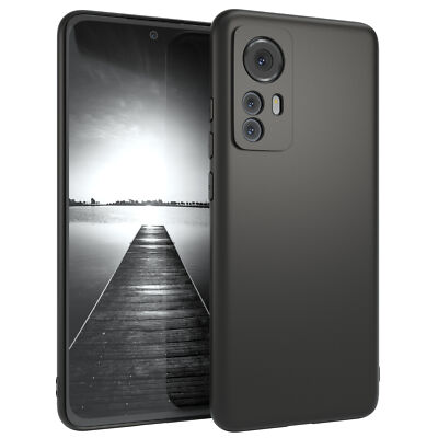 Für Xiaomi 12 / 12X Schutzhülle TPU Backcover Tasche Slim Etui Matt Soft Schwarz