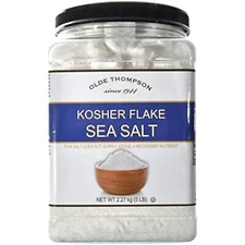 Olde Thompson Kosher Flake Sea Salt 5 lbs (2.27 kg Container) Mild Salt � Tastes