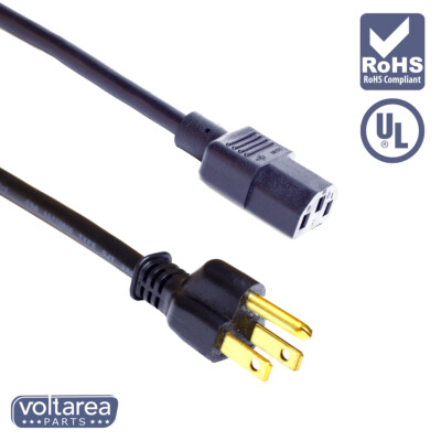 Cable Power Cord 6.6ft / 2m For Sole Fitness E20 Elliptical