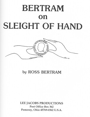 Bertram on Sleight of Hand-Bertram-1st Ed-Magic Book Coins