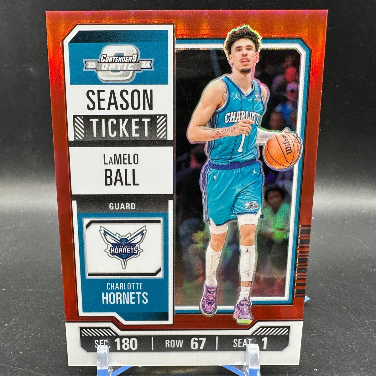 Lamelo Ball Season Ticket Red Prizm 2023-24 Panini Contenders