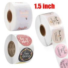 500pcs 1.5” Thank You for Supporting My Small Business Stickers with 9 Designs