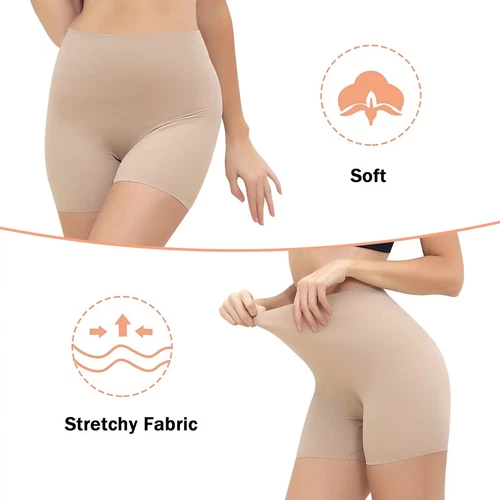 Women's Slip Shorts for Under Dresses Anti Chafing Seamless Safety Panty Shaper - Picture 10 of 16
