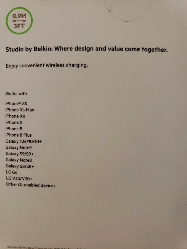 ALMOHADILLA DE CARGA INALÁMBRICA UNIVERSAL Belkin Studio 5W Certificado Qi NUEVO Envío Rápido Foto 3 de 4