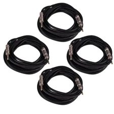 4 Pack of 25 Foot 1/4 Inch to 1/4 Inch Speaker Cables -12 Gauge 2 Conductor