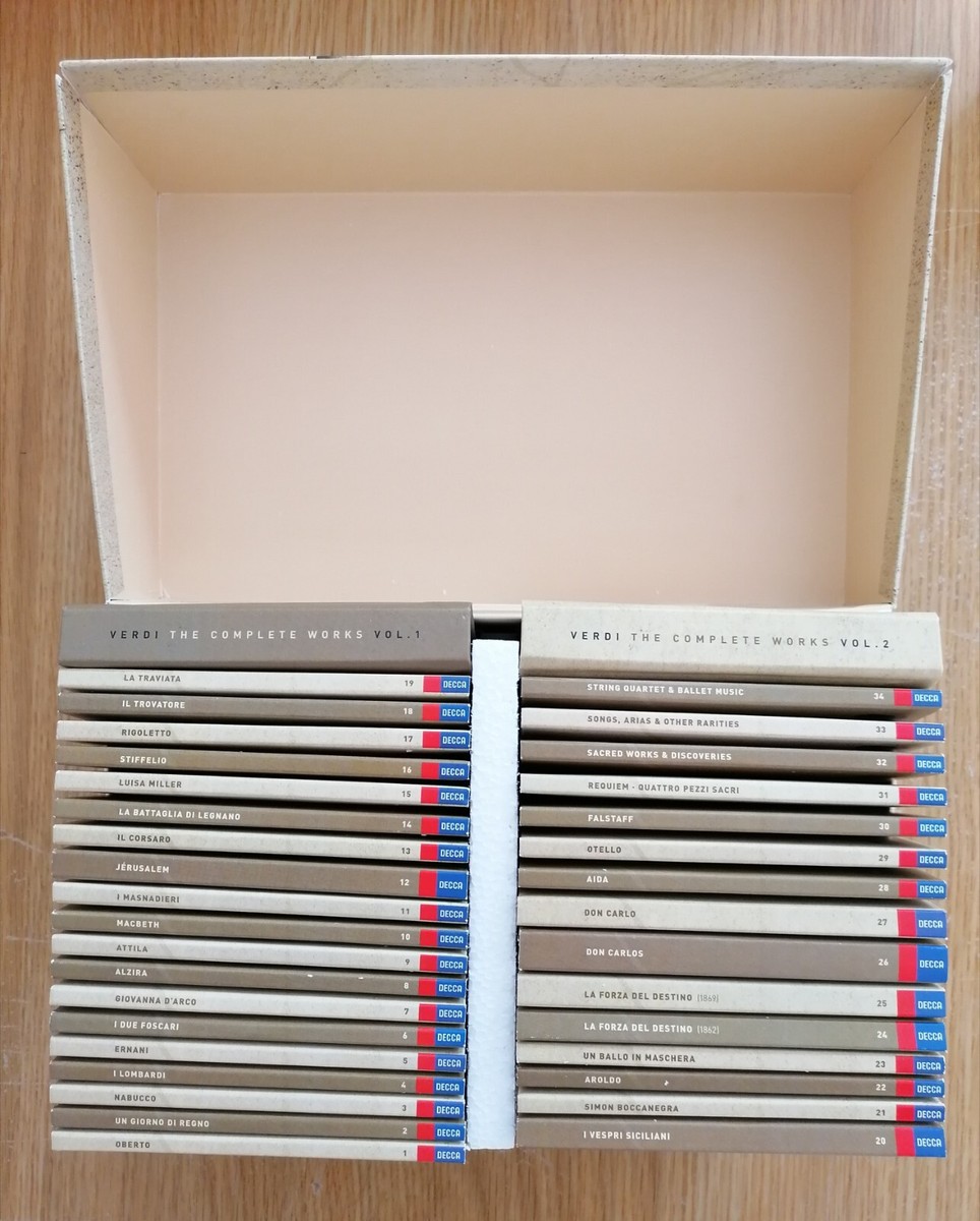 Verdi The Complete Works 75 CD Boxset Plus 2 Hardback Books