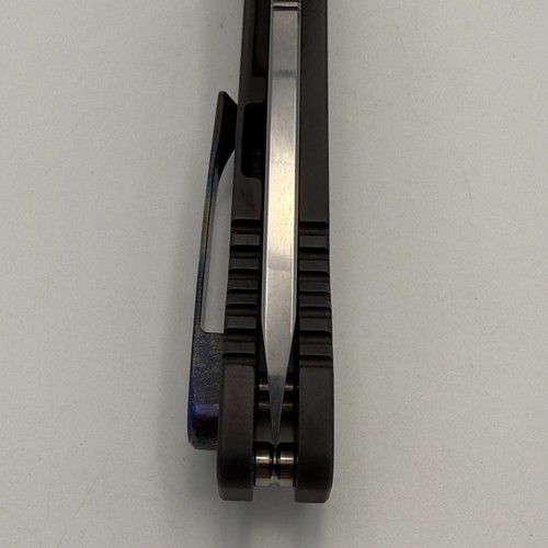 Medford Knives 187 DP D2 Black DLC Tumbled Drop Point Blade Brsh Flm Clip - Picture 14 of 17