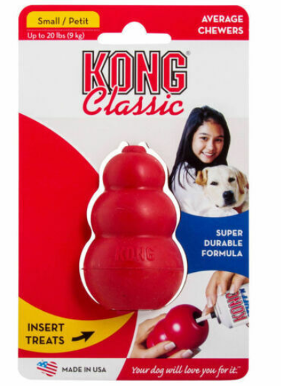 KONG Classic T3 Dog Rubber Chew Toy - Small, Red