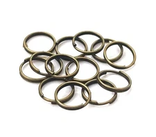 50 Antique Bronze Double Split Jump Rings Findings Connectors 22 gauge 10mm