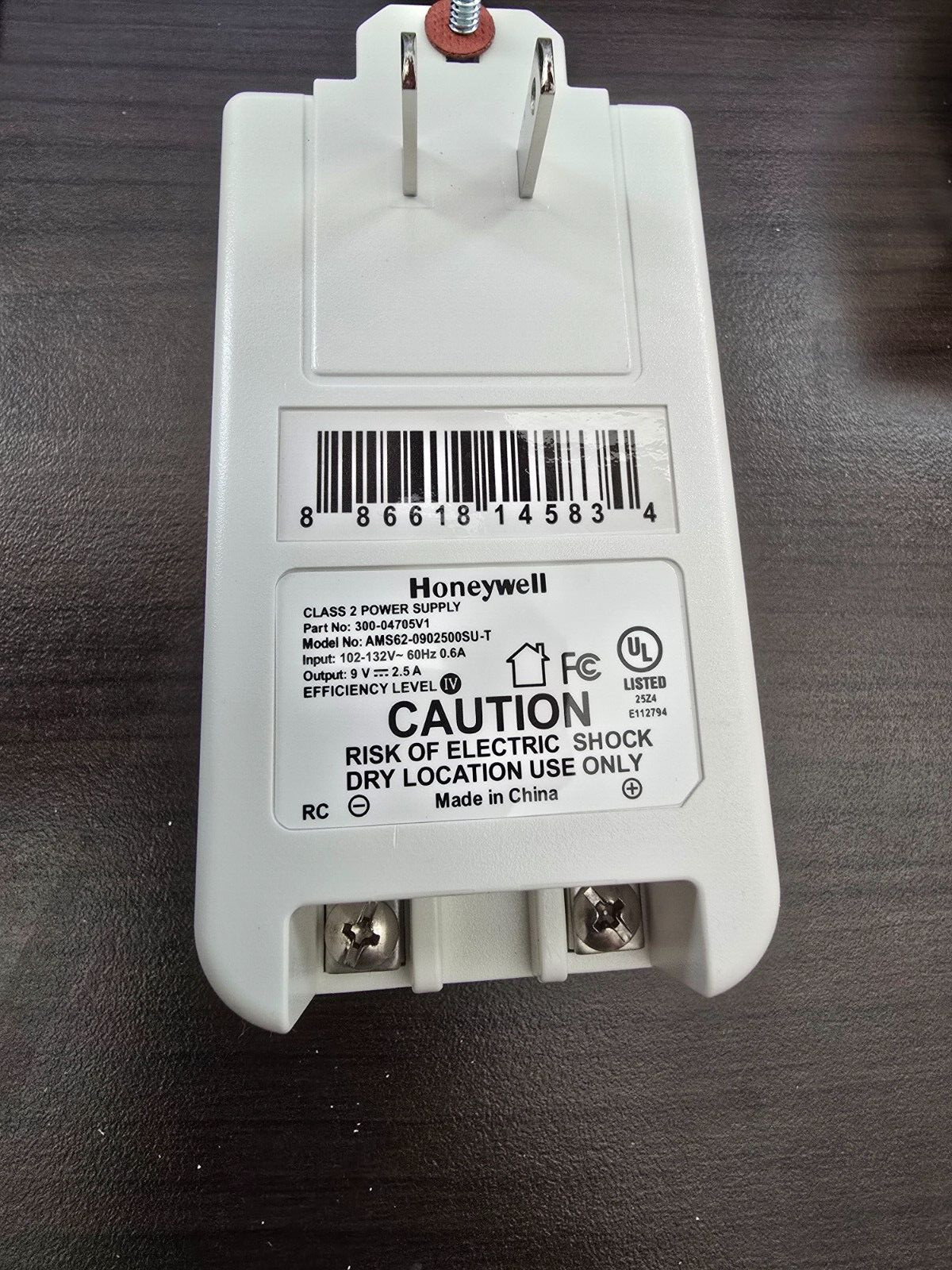 Honeywell Transformer 9VDC 2.5A Transformer