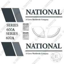 Fits Fits National 600A Decal Kit Crane Replacement Decals (7 YEAR VINYL)