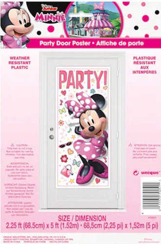 MINNIE MOUSE  Scene Setter BIRTHDAY party wall or door poster Disney decoration - Image 2 of 2