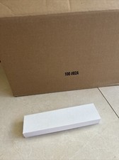 White Cotton Filled Jewelry Cardboard Box Case of 100 BRAND NEW 8 X 2 X 7/8