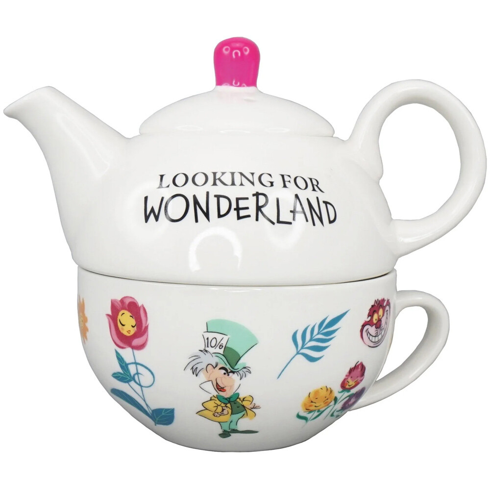 Disney Alice in Wonderland Tea For One Set Teapot and Cup