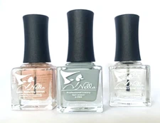 NELLA Healthier Nail Polish + All-In-One, Base & Topcoat & Nail & Cuticle Treatm