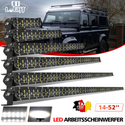 LED Lightbar 22-52 Zoll Lichtbalken Arbeitsscheinwerfer Offroad Auto 4x4 12V 24V
